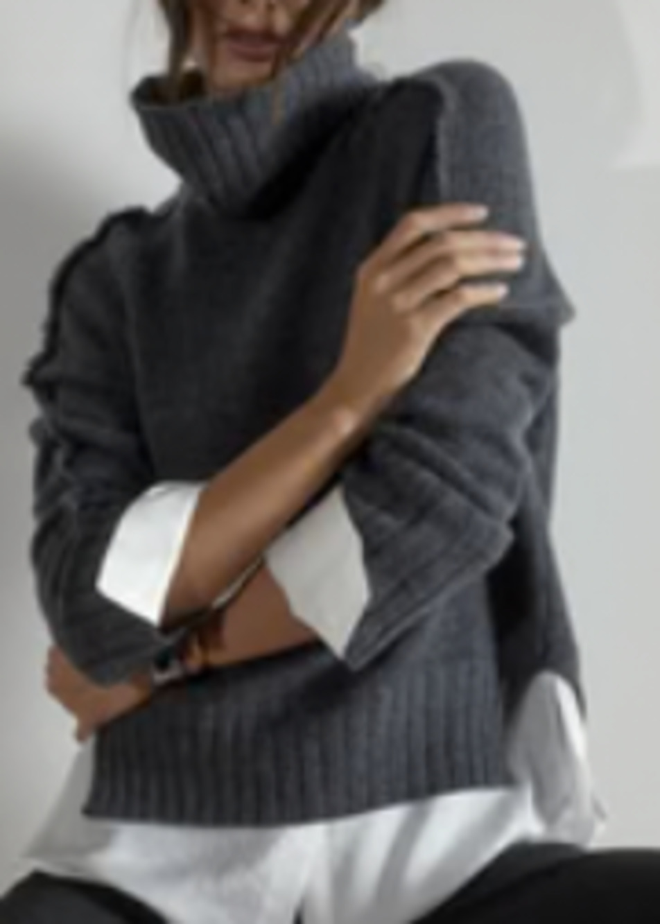 Brochu Walker Jolie sweater with white under layer size M
